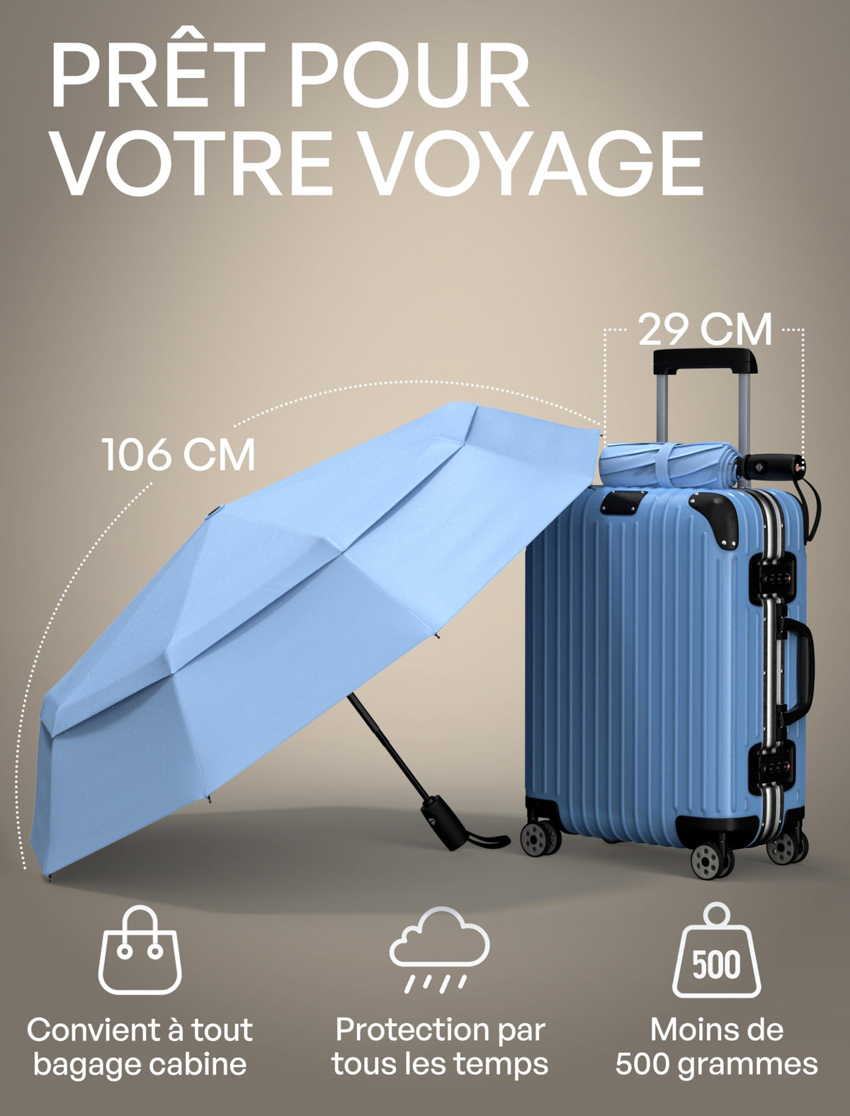 Parapluie pliant automatique Repel
