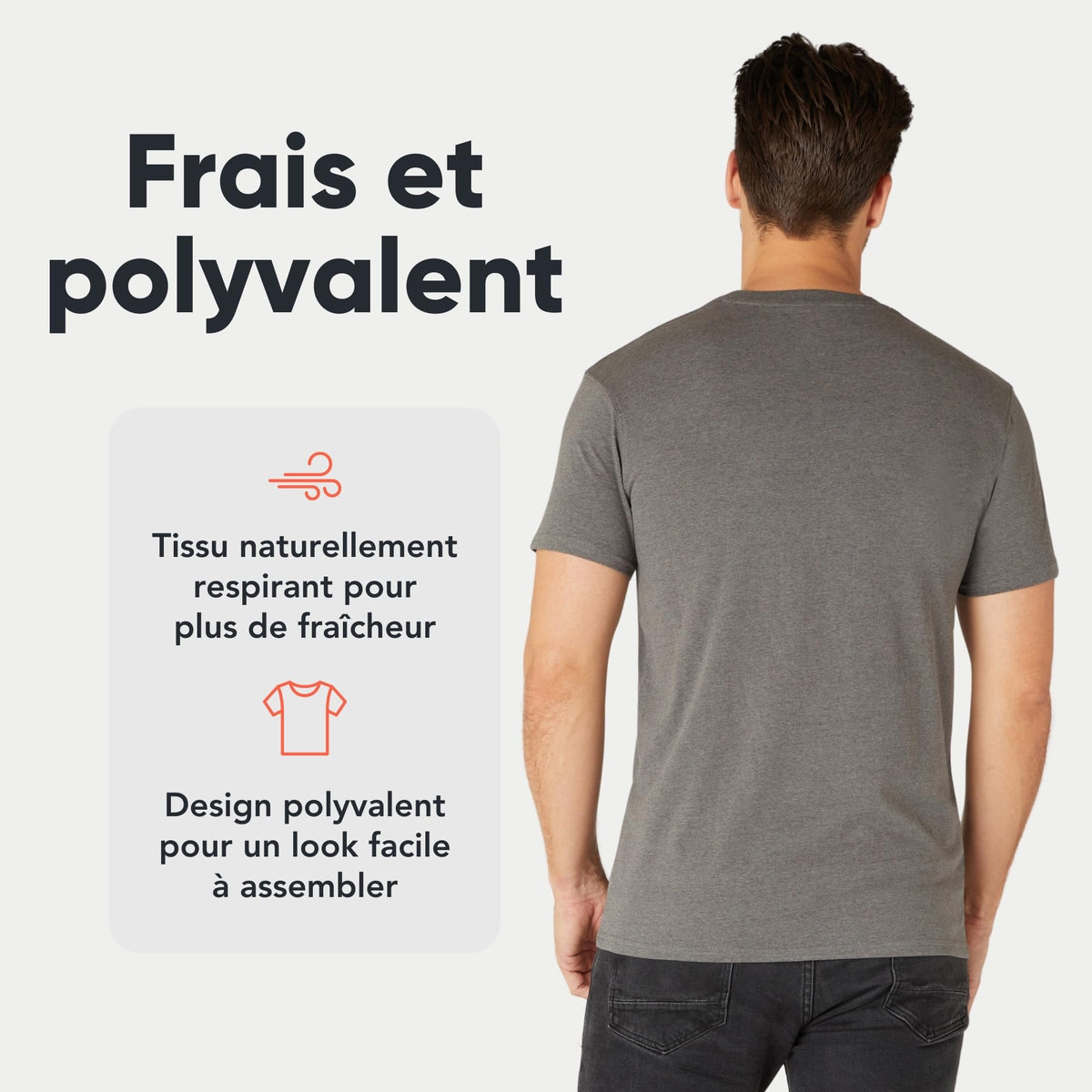 T-shirts homme FM London en coton – lots de 3 ou 5