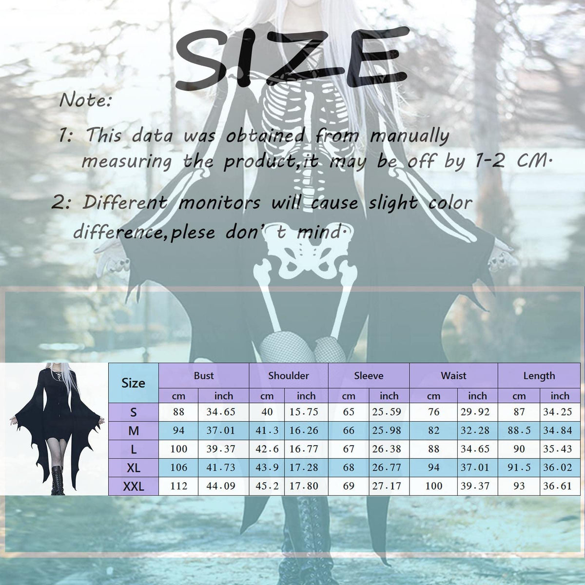 Robe chauve-souris femme pour Halloween