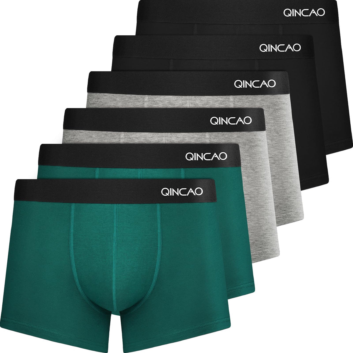 Boxers homme QINCAO en coton – lot de 6