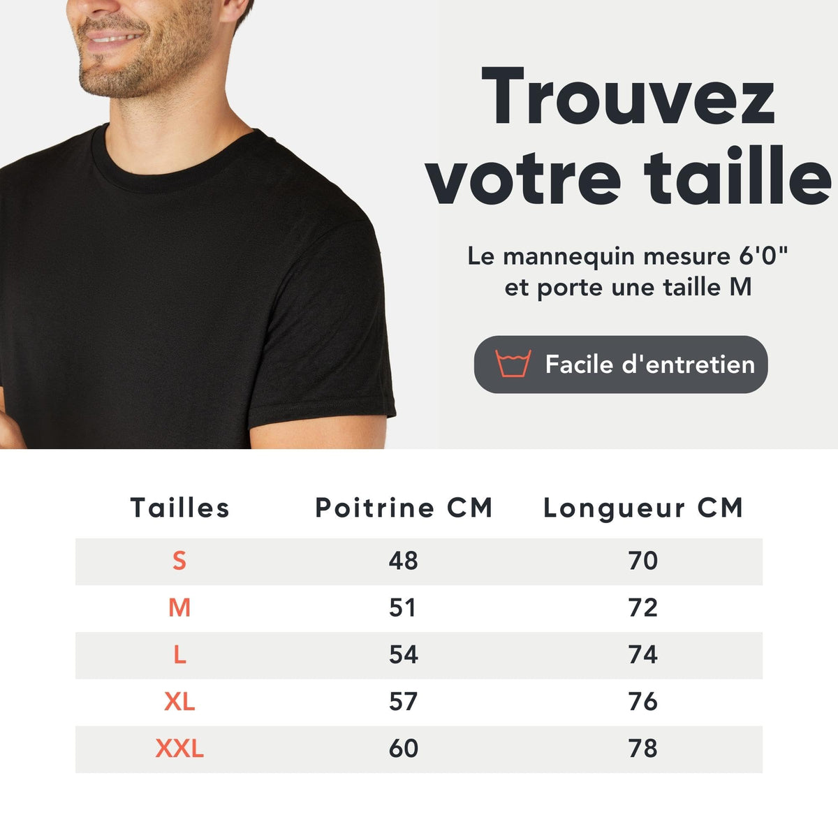 T-shirts homme FM London en coton – lots de 3 ou 5