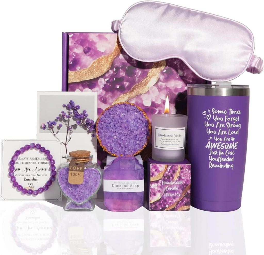 Birthday Gifts for Women,Happy Birthday Spa Gift Basket,Bath Relaxing Spa Gifts Basket for Her with Box,Festival Gift Baskets Sets for Mom,Sister,Best Friend,Wife,Daughter,Girlfriend