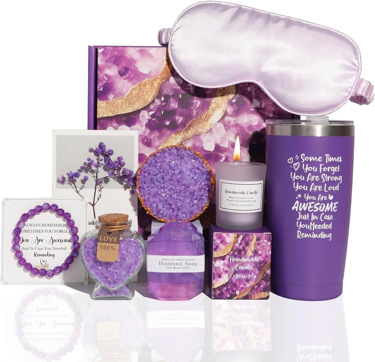 Birthday Gifts for Women,Happy Birthday Spa Gift Basket,Bath Relaxing Spa Gifts Basket for Her with Box,Festival Gift Baskets Sets for Mom,Sister,Best Friend,Wife,Daughter,Girlfriend