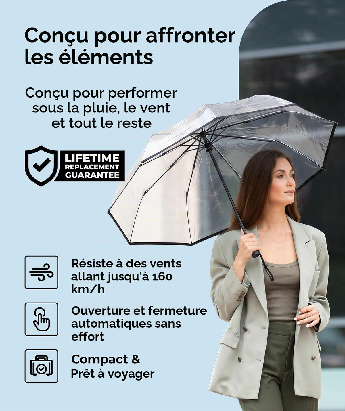 Parapluie pliant automatique Repel