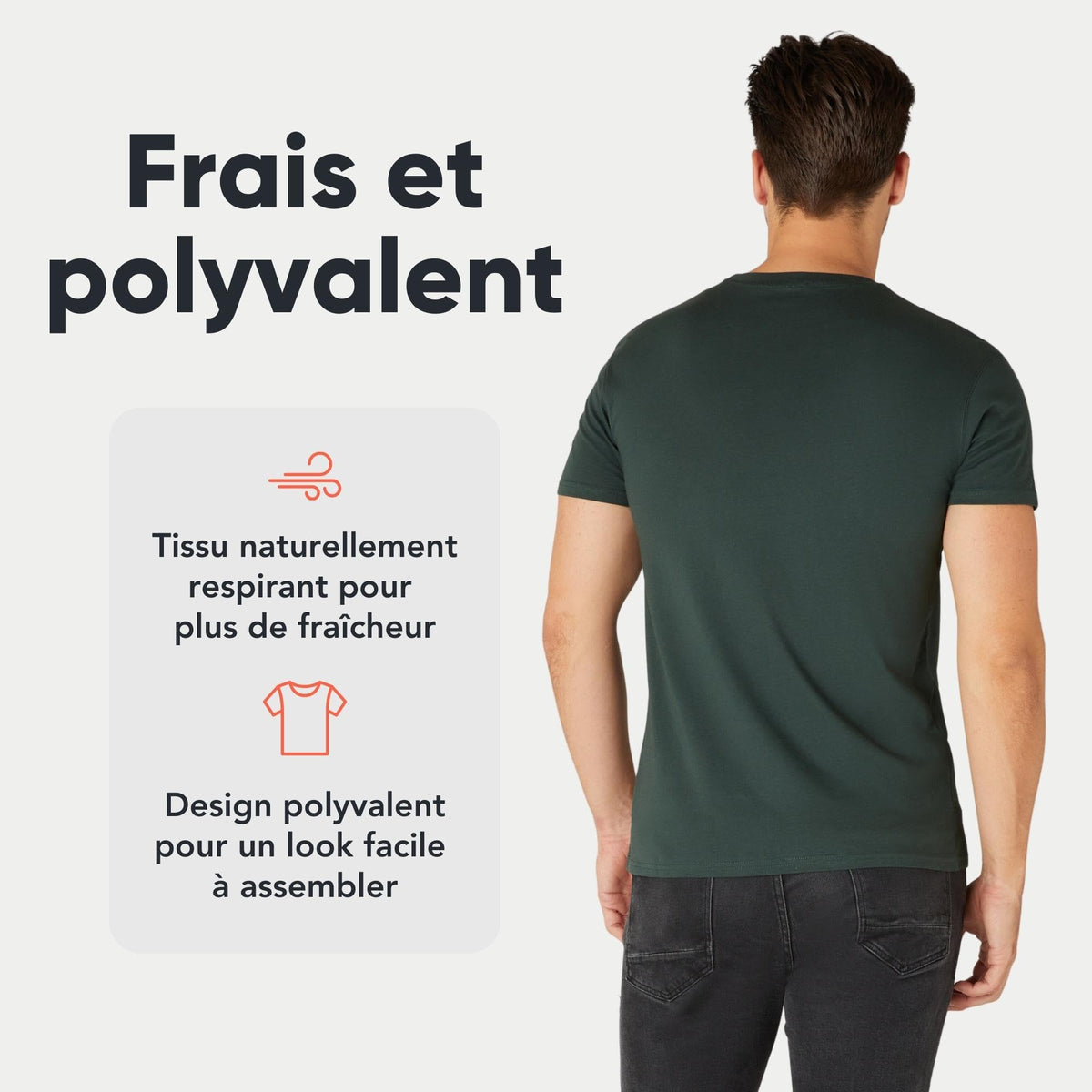 T-shirts homme FM London en coton – lots de 3 ou 5