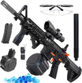 Toy Gun Blasters with 20000 Bullets, Long Range Shooting, with Attachments, 2 Mode Splatter Blaster for Outdoor Activities and Shooting Team Game (M4A1Black B)