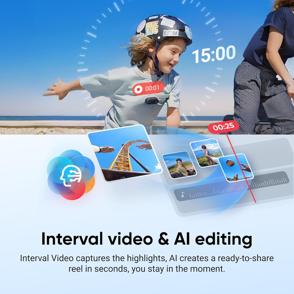 Insta360 GO 3S 128GB 4K Mini Portable Vlogging Camera, Hands-Free, Mount Anywhere, Stabilization, 140-Minute Battery life, 10m Waterproof, Pet POV, Black