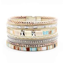 Bracelet mixte en corde avec fermoir magnétique