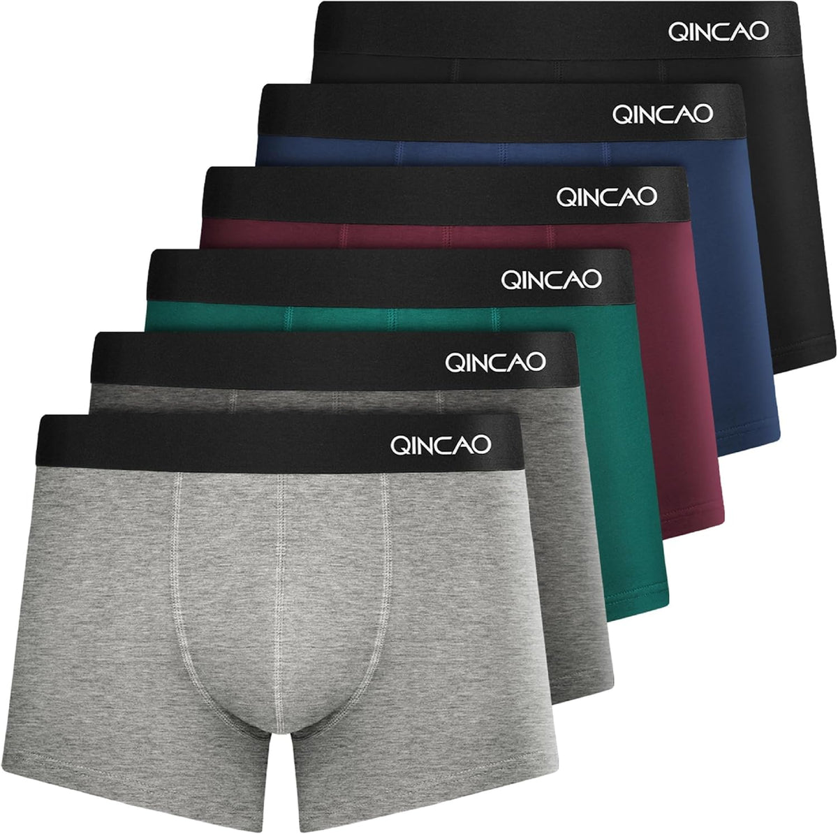 Boxers homme QINCAO en coton – lot de 6