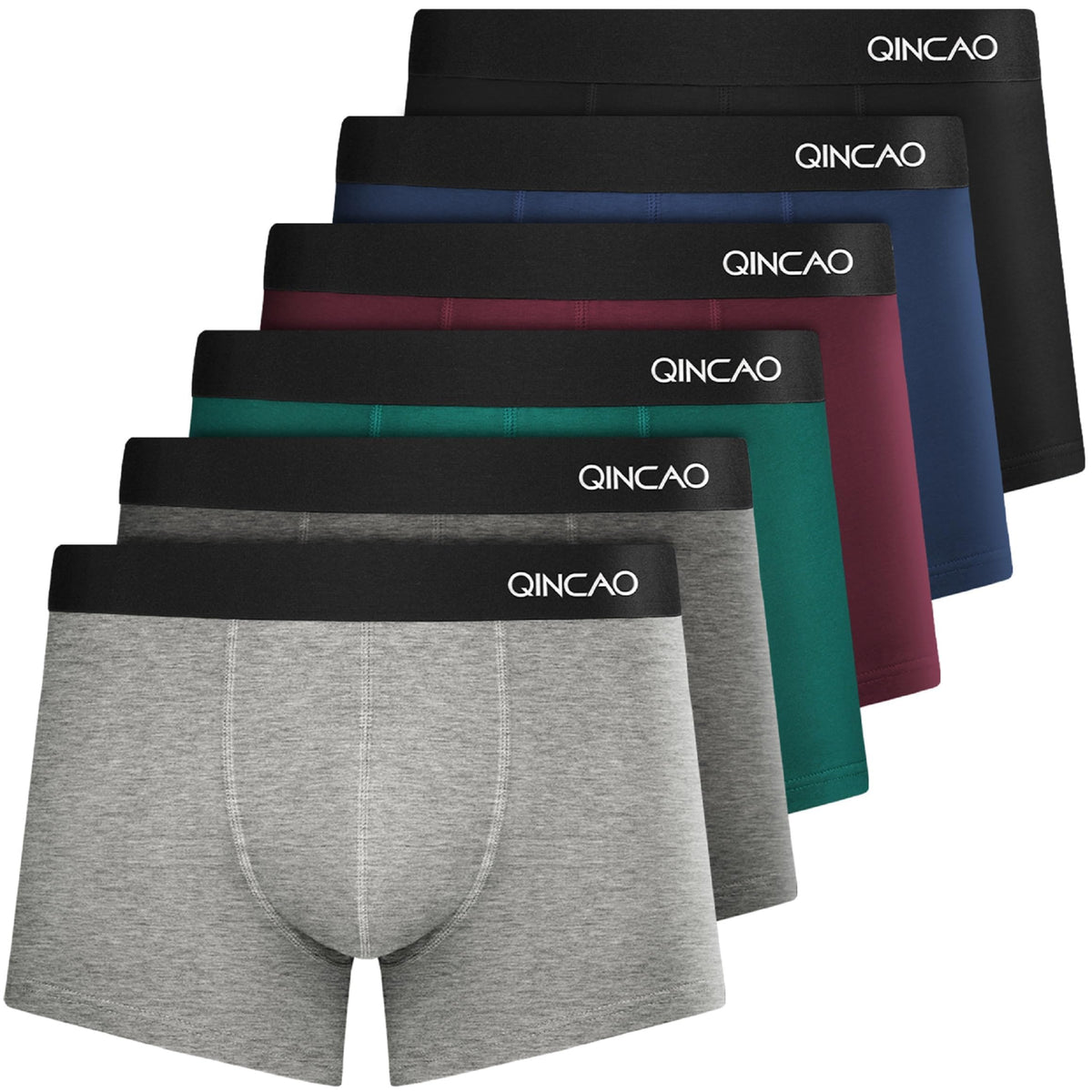 Boxers homme QINCAO en coton – lot de 6