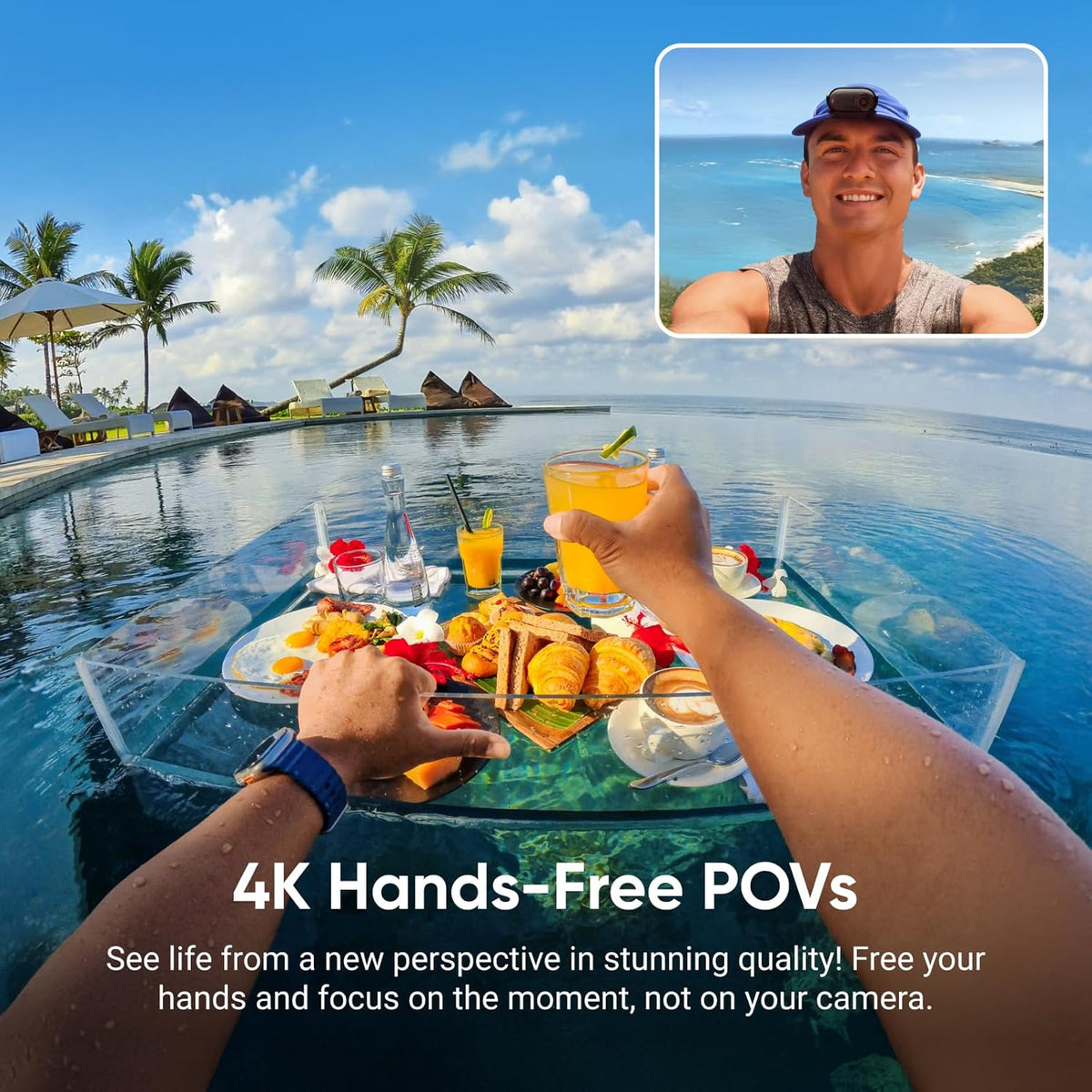 Insta360 GO 3S 128GB 4K Mini Portable Vlogging Camera, Hands-Free, Mount Anywhere, Stabilization, 140-Minute Battery life, 10m Waterproof, Pet POV, Black