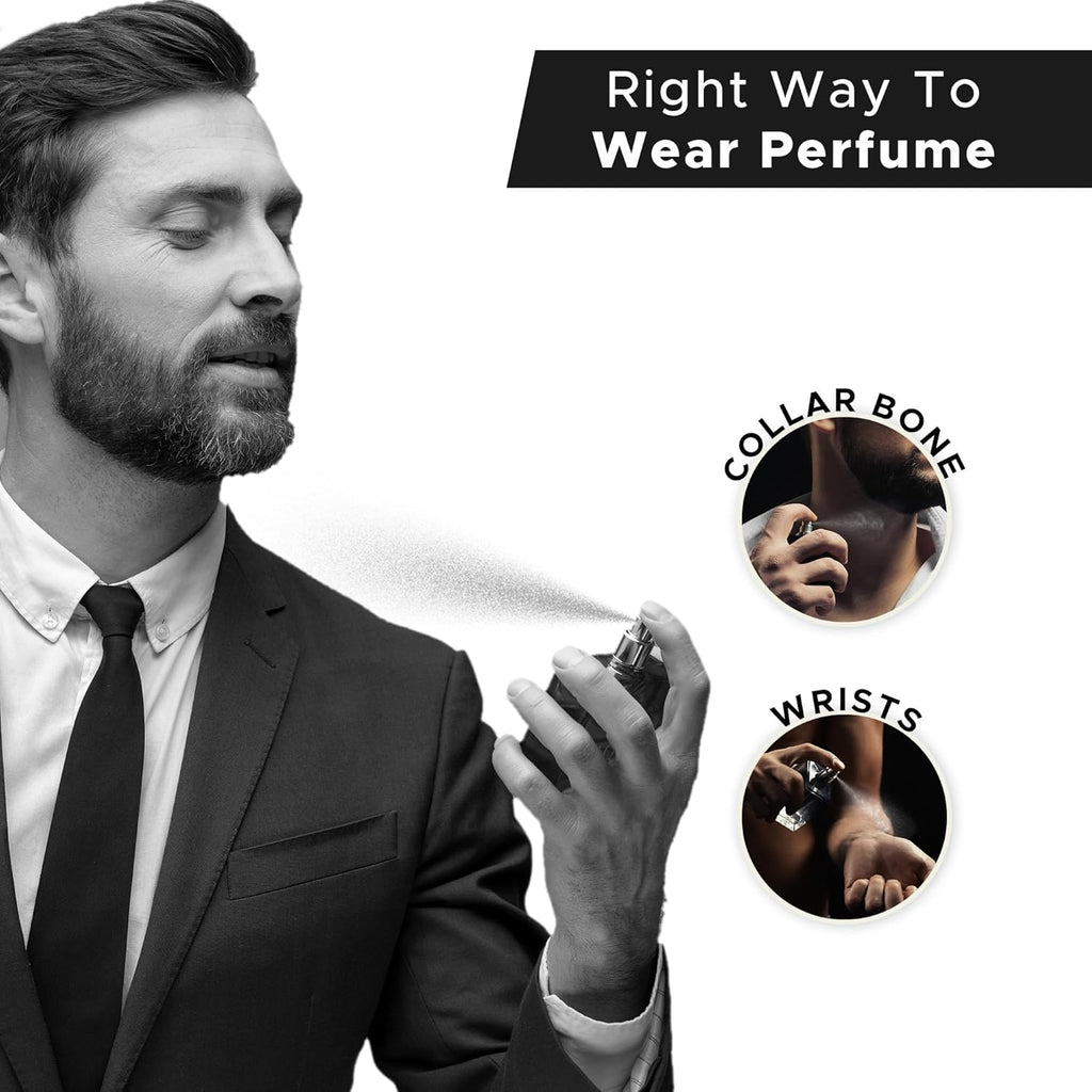 The Man Company Specially Curated Perfume Gift Set for Men 4 * 20ml - A Gentleman’s Moods | Premium Long-Lasting Fragrance | Luxury EAU DE Parfum | Night for Date |Blanc for Office|Fire for Party