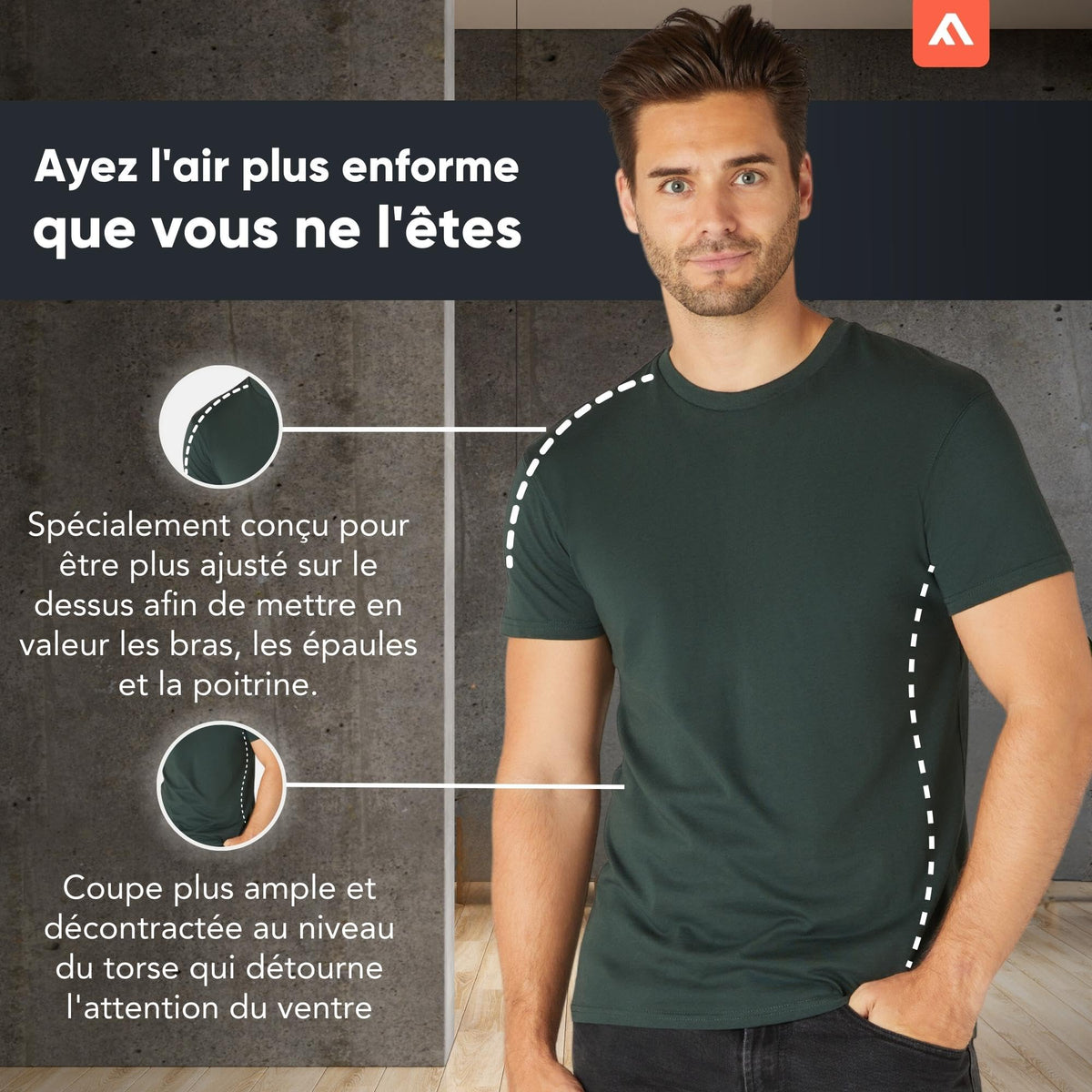 T-shirts homme FM London en coton – lots de 3 ou 5