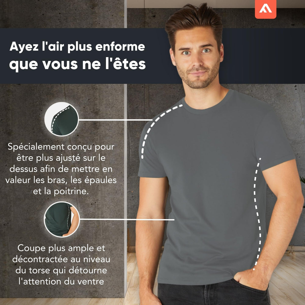 T-shirts homme FM London en coton – lots de 3 ou 5