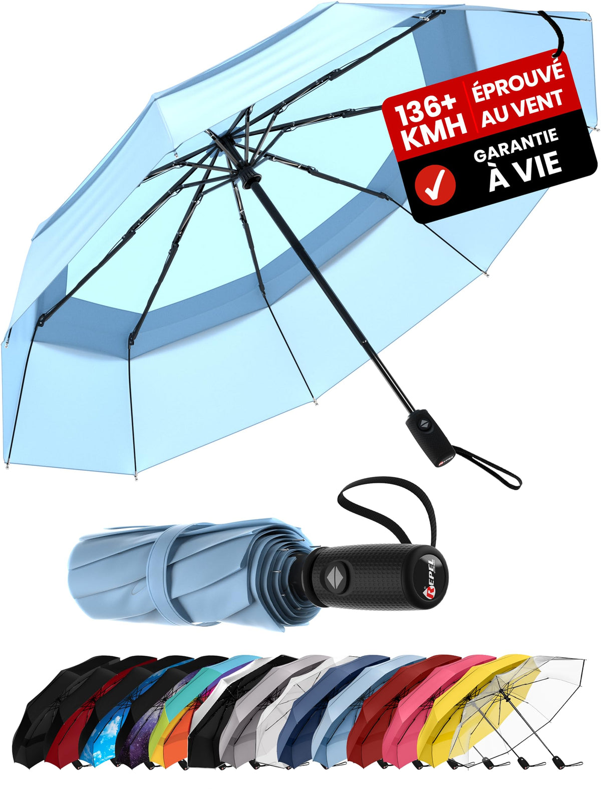 Parapluie pliant automatique Repel