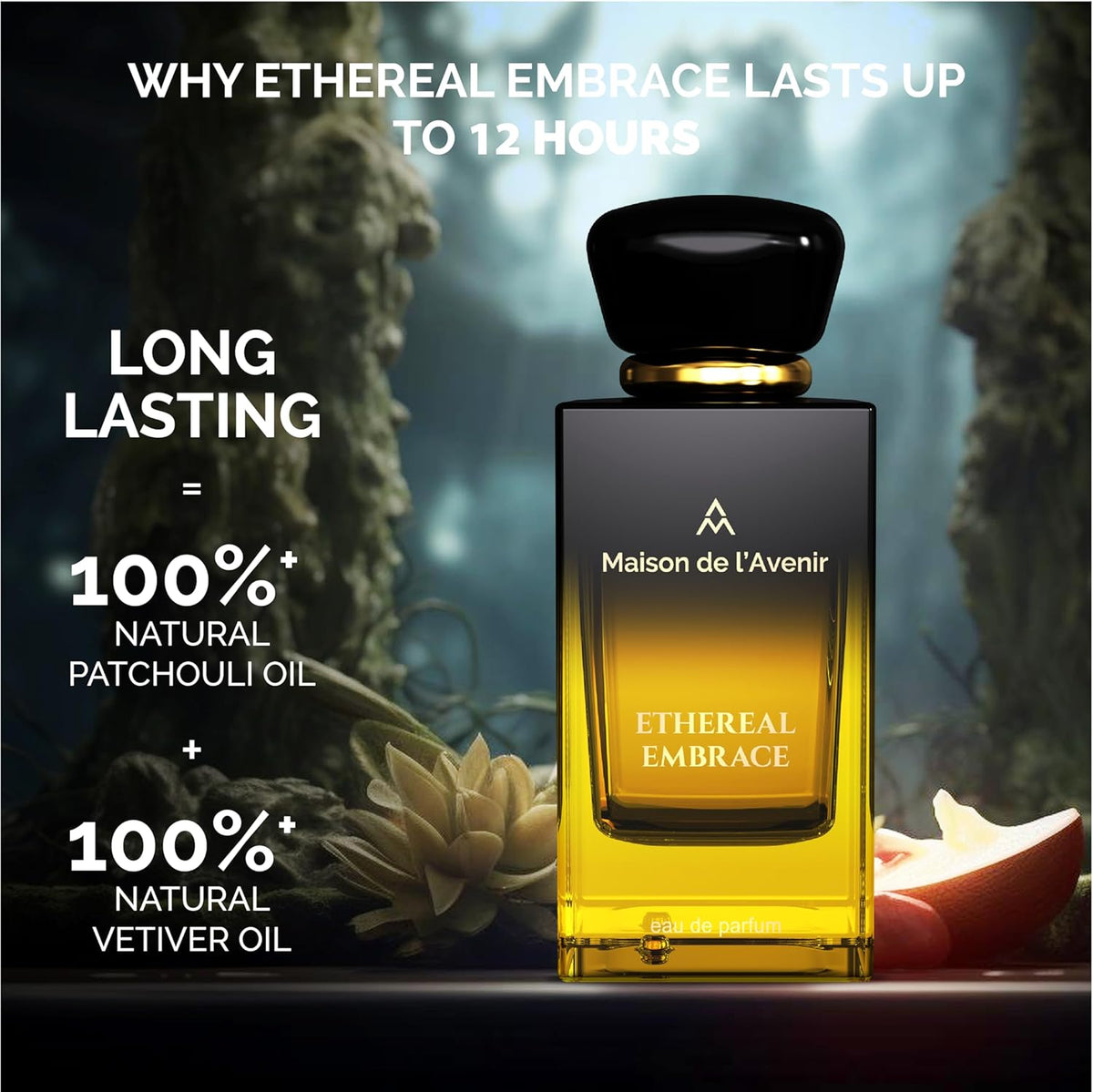 Maison de l'Avenir Ethereal Embrace - Unisex - a seductive Perfume for Women - Cologne for Men - with Fruity, Floral and Gourmand notes - Long Lasting - Fine Niche Fragrance