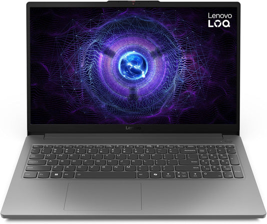 Lenovo LOQ 15IAX9E Gaming Laptop with AI, 15.6"FHD 144Hz Display, Intel Core i5-12450HX, 16GB RAM, 512GB SSD,RTX 2050 4GB GDDR6, Win11, White Backlit Eng-Arabic, Luna Grey - [83LK001SAX]