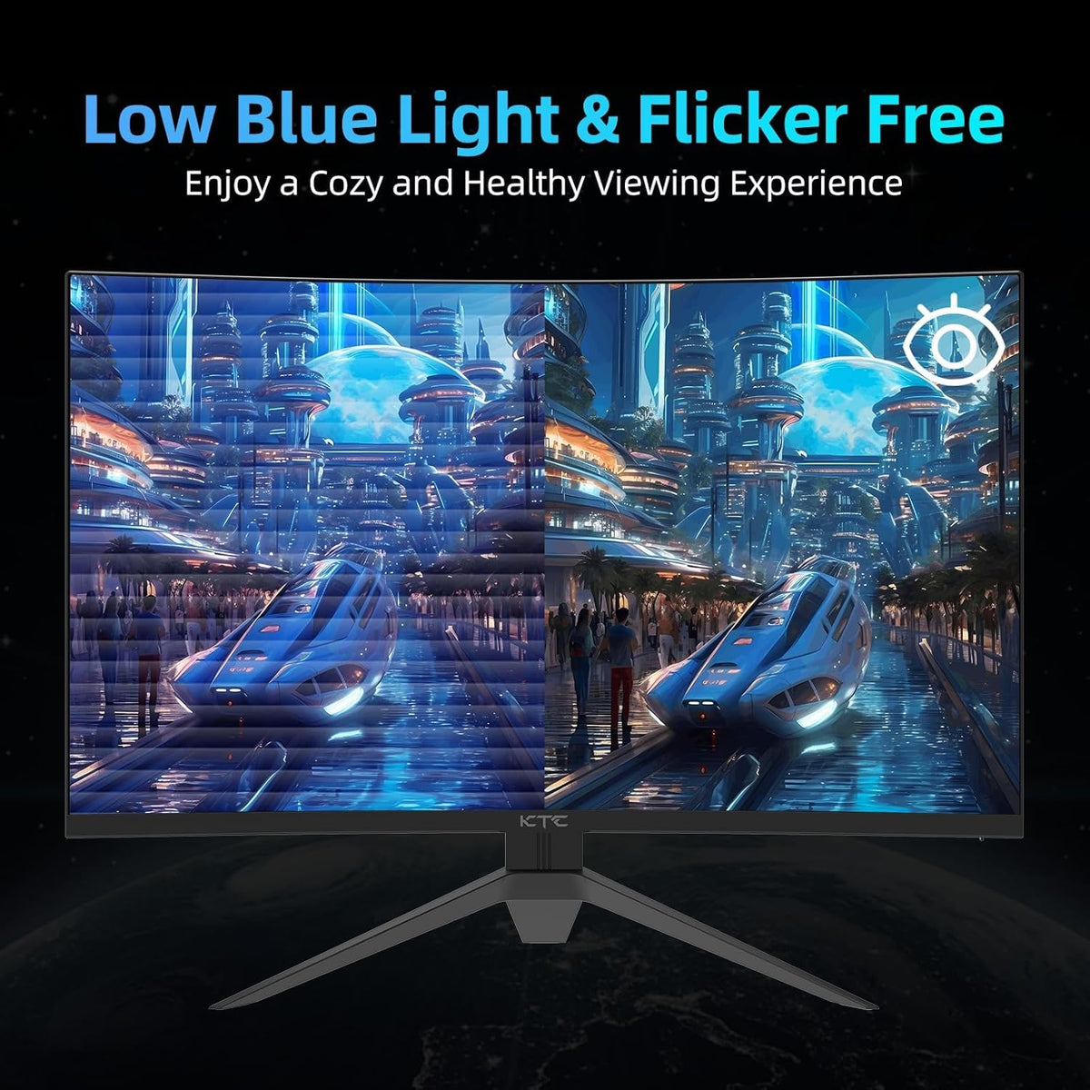 KTC 27 inch 180Hz Curved WQHD Gaming Monitor, 2K(2560x1440P),144Hz Monitor, 1500R HVA Display, FreeSync Premium, HDR, 120% sRGB, DisplayPort/HDMI/USB Vesa,Computer Monitor for Gamers