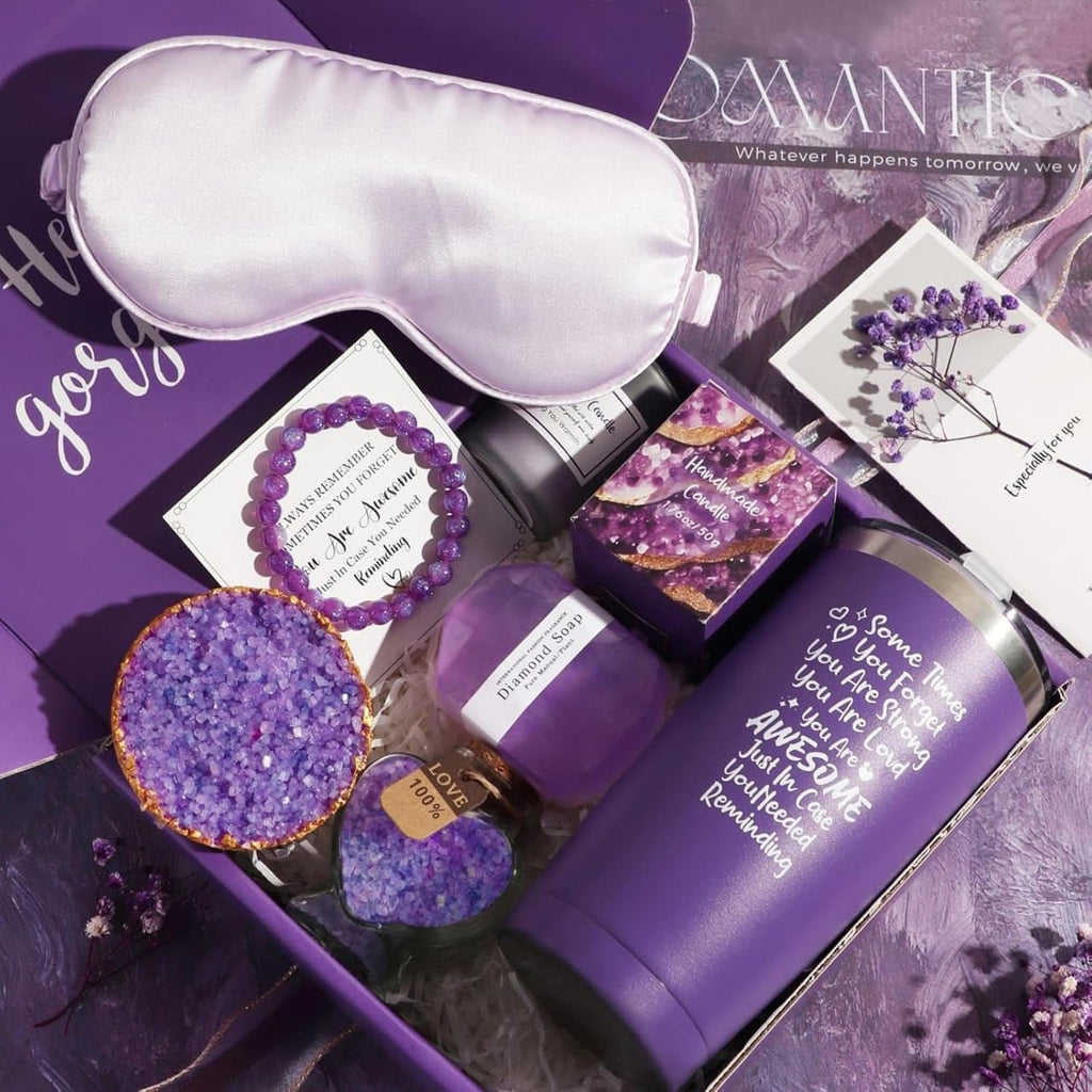 Birthday Gifts for Women,Happy Birthday Spa Gift Basket,Bath Relaxing Spa Gifts Basket for Her with Box,Festival Gift Baskets Sets for Mom,Sister,Best Friend,Wife,Daughter,Girlfriend
