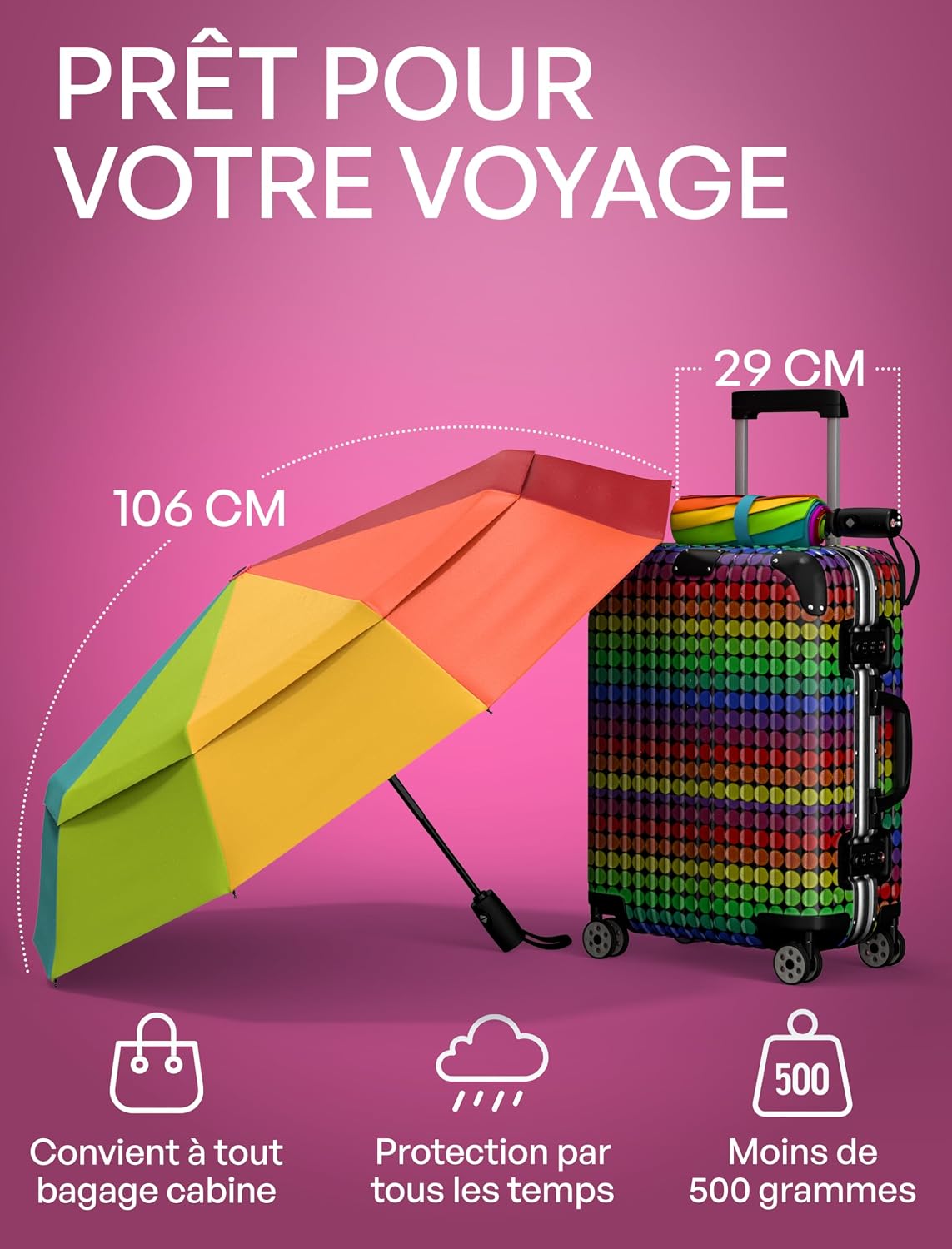 Parapluie pliant automatique Repel