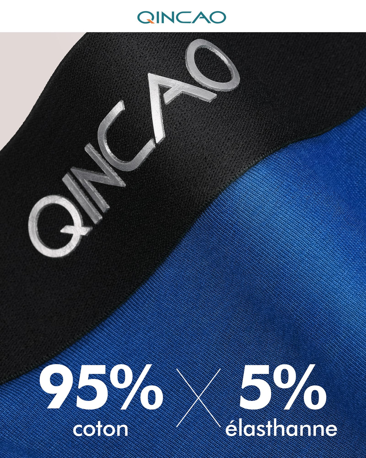 Boxers homme QINCAO en coton – lot de 6