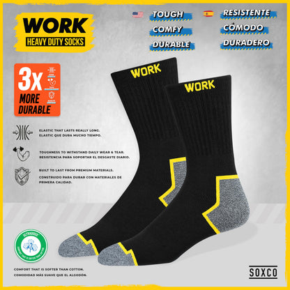 Chaussettes de travail SOXCO – lot de 6 ou 10 paires