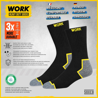 Chaussettes de travail SOXCO – lot de 6 ou 10 paires