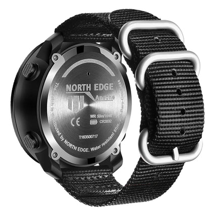 Montre numérique de sport NORTH EDGE avec altimètre et boussole