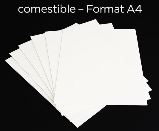 Lot de 10 Feuilles de Papier Azyme comestible – Format A4