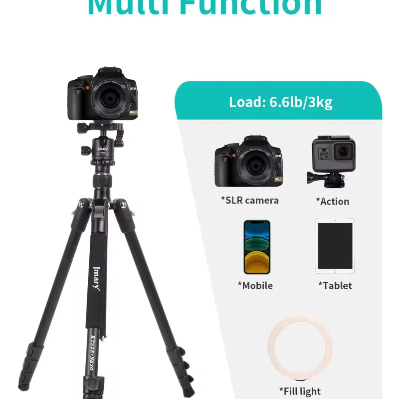 Trépied professionnel Jmary en aluminium pour appareil photo – KT235-NB30A