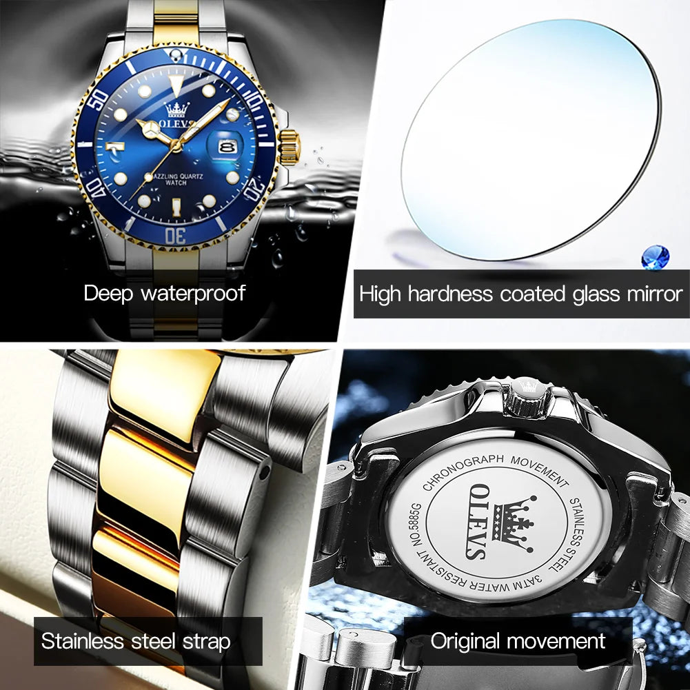 Montre Homme OLEVS 5885-1 – Élégance &amp; Performance