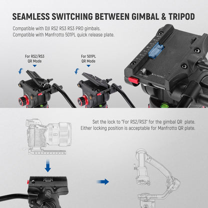 Trépied professionnel NEEWER TP75 avec tête hydraulique et bras articulé