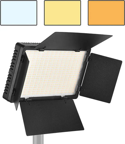Lampe vidéo LED-600 réglable – 3 200 à 5 600 K