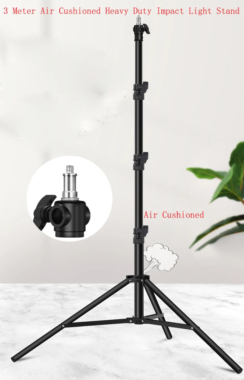 Pied d’éclairage amorti de 3 m pour studio photo et vidéo