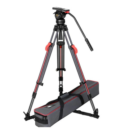 Trépied vidéo professionnel Jiepai V6 CF-S avec tête fluide