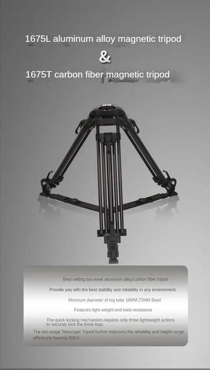 Trépied vidéo professionnel Jiepai V8 avec tête fluide