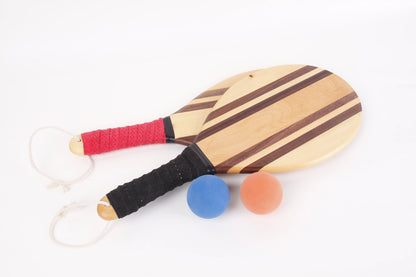 Set de raquettes de plage en bois Frescobol avec 2 balles