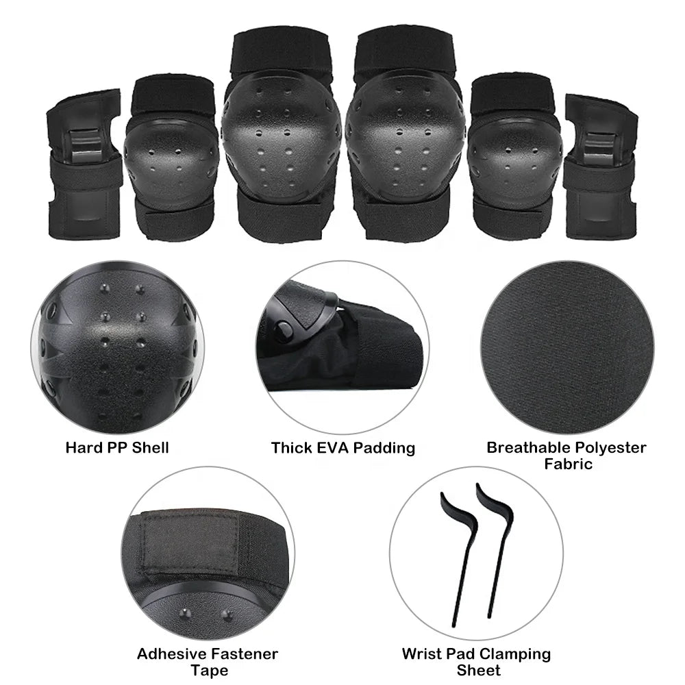 Ensemble de protection 7-en-1 pour roller, skateboard et trottinette