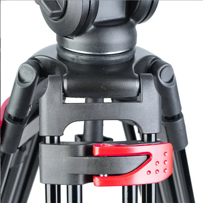Trépied vidéo professionnel en aluminium avec tête hydraulique fluide – hauteur maximale 1,8 m