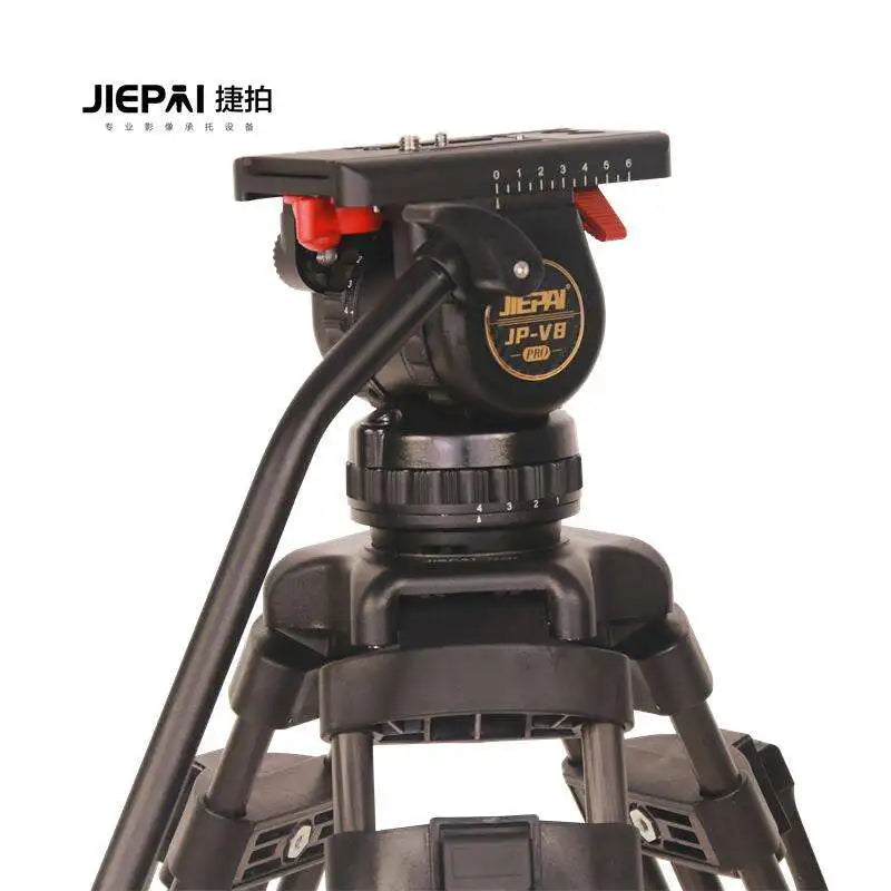 Trépied vidéo professionnel Jiepai V8 avec tête fluide