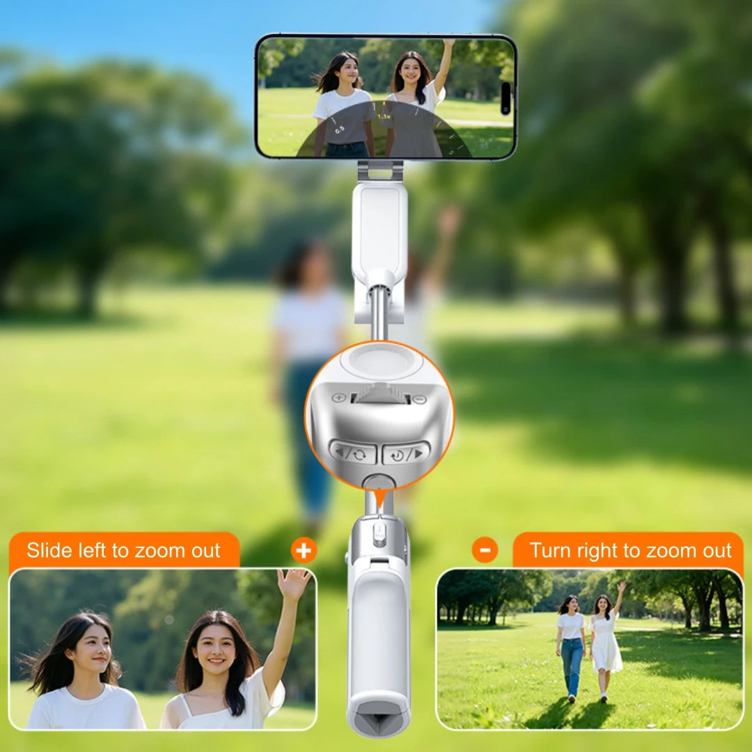 Perche selfie magnétique pliable Z3 avec support de téléphone et éclairage optionnel