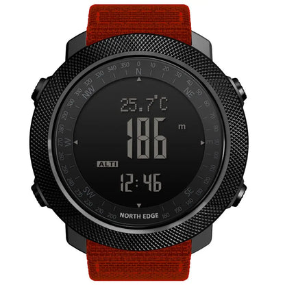 Montre numérique de sport NORTH EDGE avec altimètre et boussole