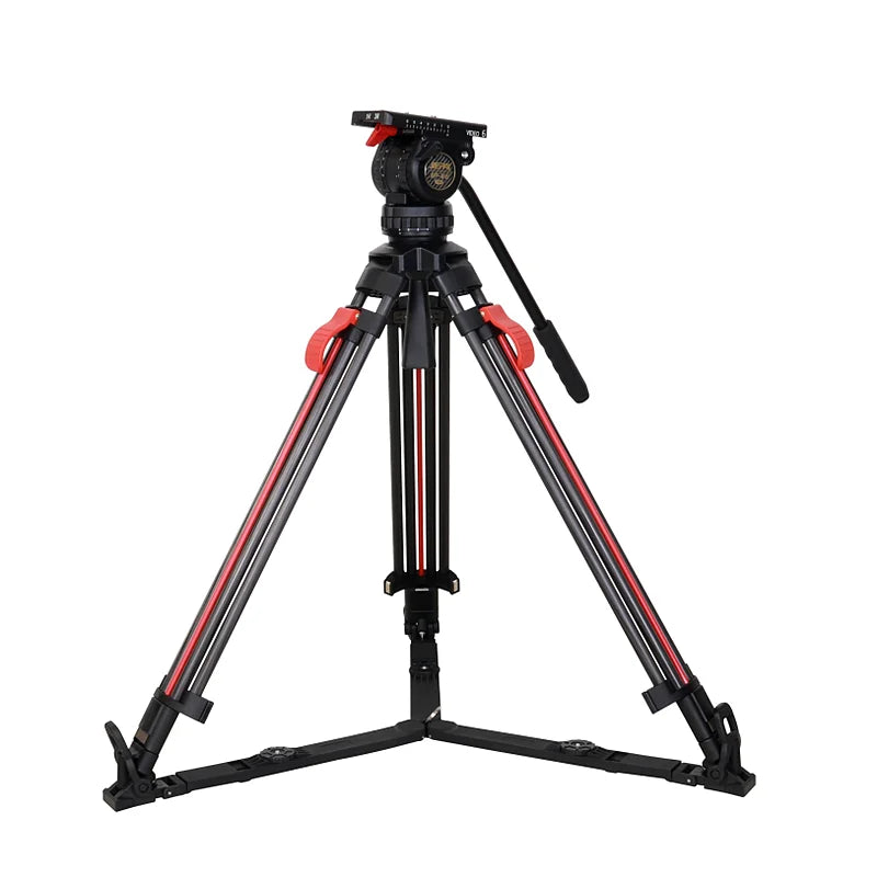 Trépied vidéo professionnel Jiepai V6 CF-S avec tête fluide