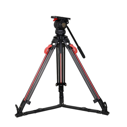 Trépied vidéo professionnel Jiepai V6 CF-S avec tête fluide