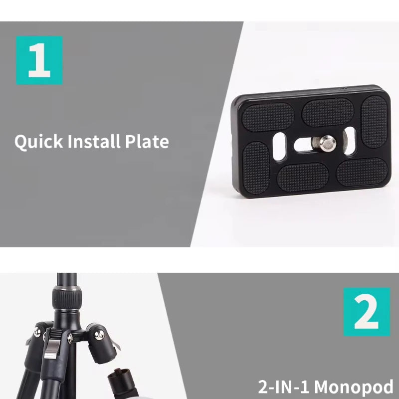 Trépied professionnel Jmary en aluminium pour appareil photo – KT235-NB30A
