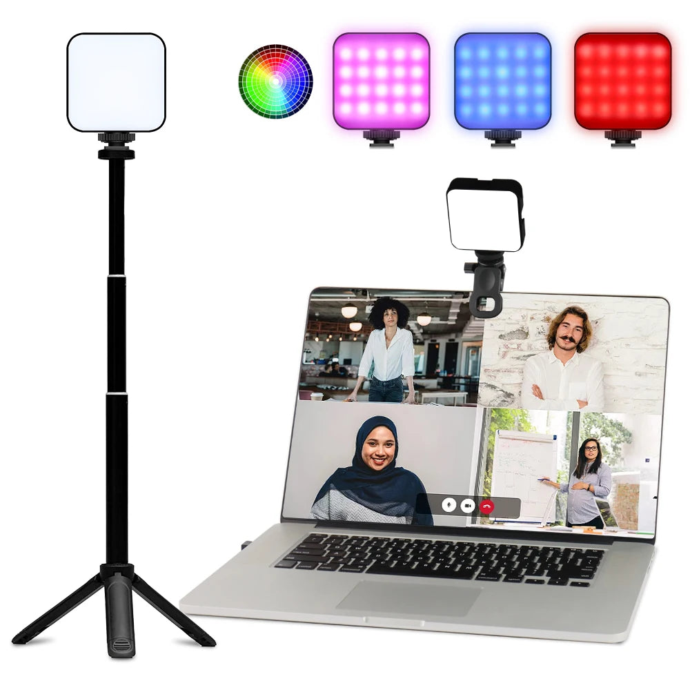 Panneau lumineux LED RGB portable Vloglite avec support – modèle T64RGB