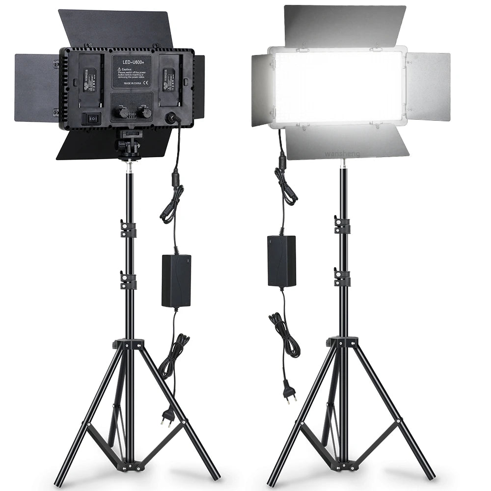 Lampe vidéo LED-600 réglable – 3 200 à 5 600 K