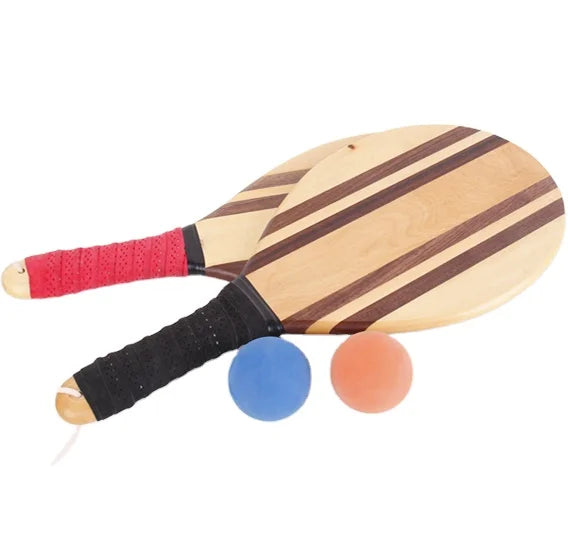 Set de raquettes de plage en bois Frescobol avec 2 balles