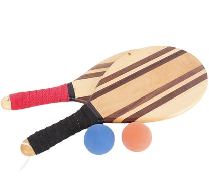 Set de raquettes de plage en bois Frescobol avec 2 balles