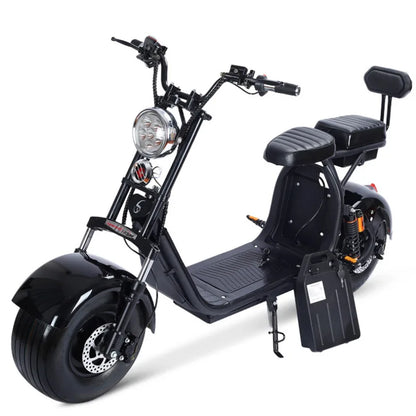 Scooter électrique Citycoco avec batterie amovible – cadre en acier, 60 V